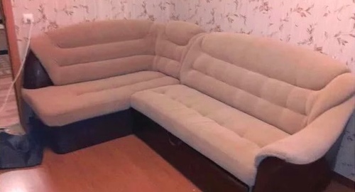 Перетяжка углового дивана. Белогорск